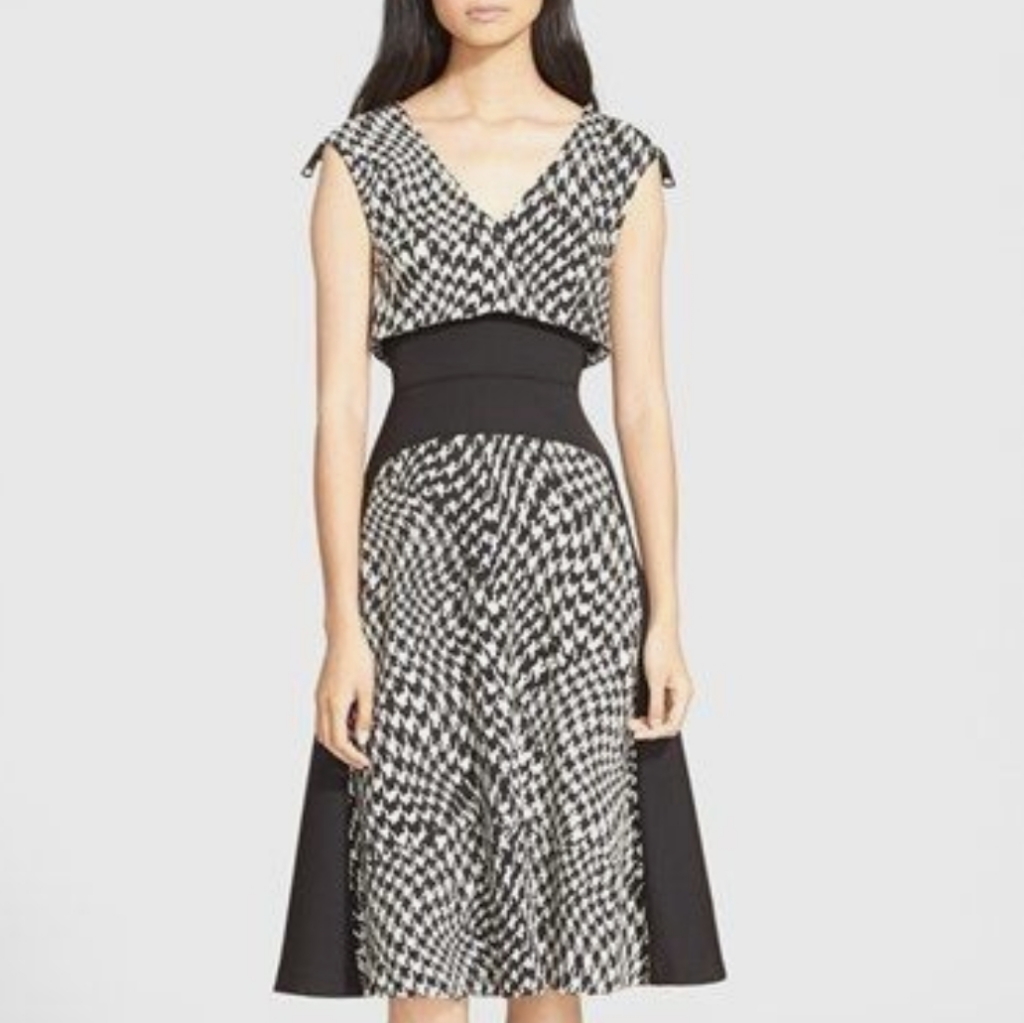 Tracy Reese Malak Houndstooth Jacquard Dress